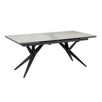 Esstisch Wl7.145 - Weiss/Schwarz, Design, Keramik/Metall (180/95/76cm) - MID.YOU