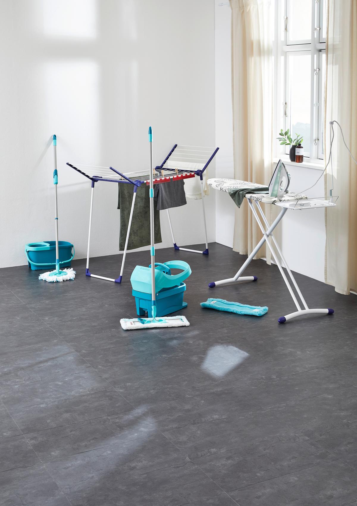 Bodenreinigungsset Leifheit-Clean Twist Disc Mop - Türkis/Weiß, KONVENTIONELL, Kunststoff/Textil (140cm) - Leifheit