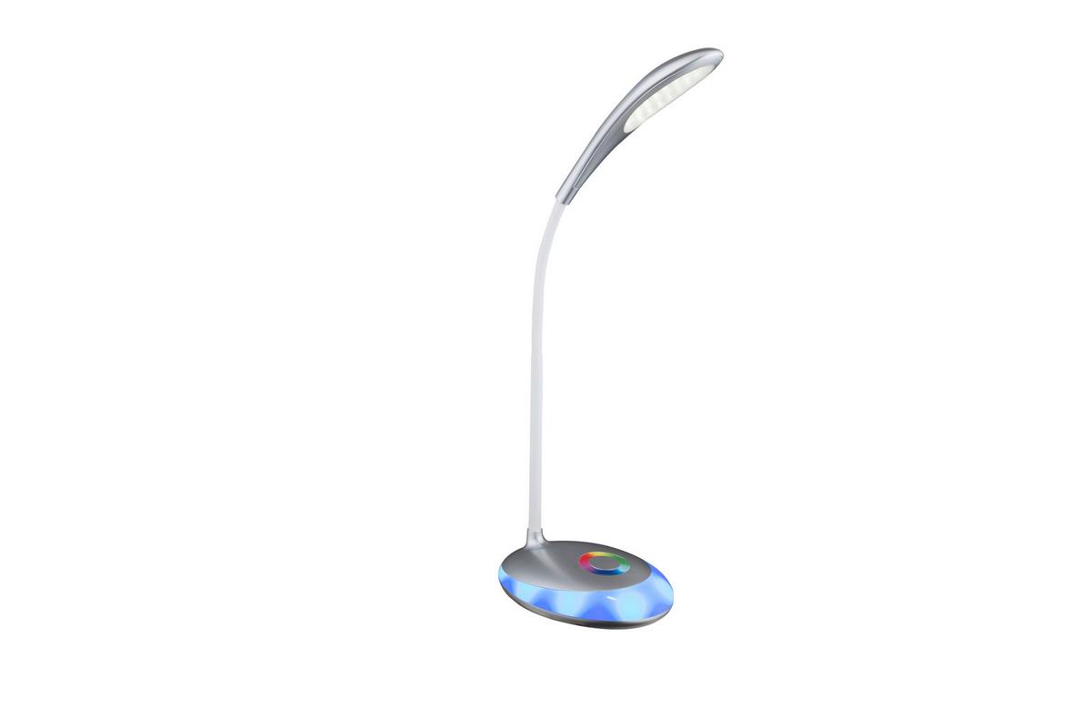 LED-Tischleuchte S58265 in Silber max. 3 Watt - Silberfarben, Design, Kunststoff (30/11/48cm) - Globo