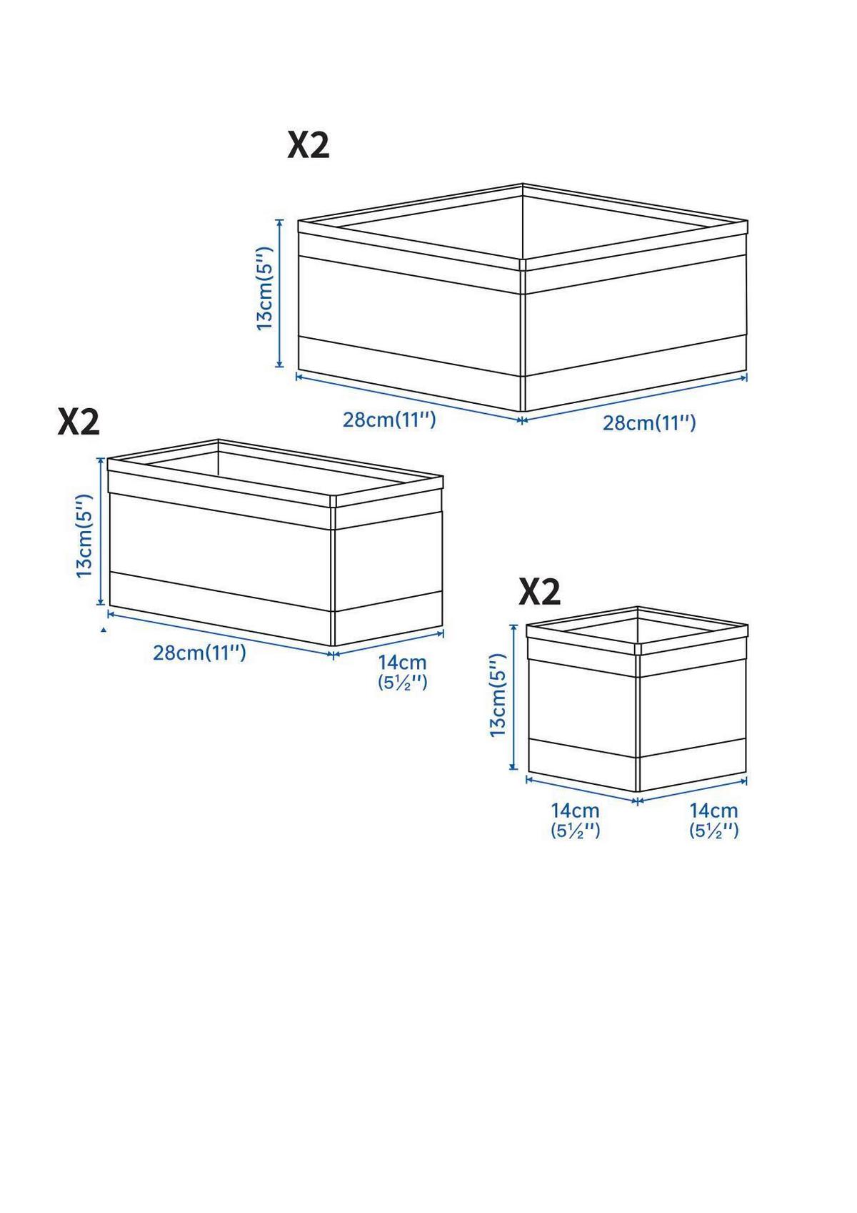 Aufbewahrungsboxen-Set Inside Grau, 6-teilig - Grau, Konventionell, Kunststoff/Textil - Mömax