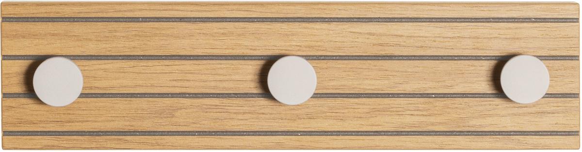 Wandgarderobe Polar 3 Eichefarben/Kaschmir - Kaschmir/Eichefarben, MODERN, Holzwerkstoff/Metall (35/9/4cm) - Mömax