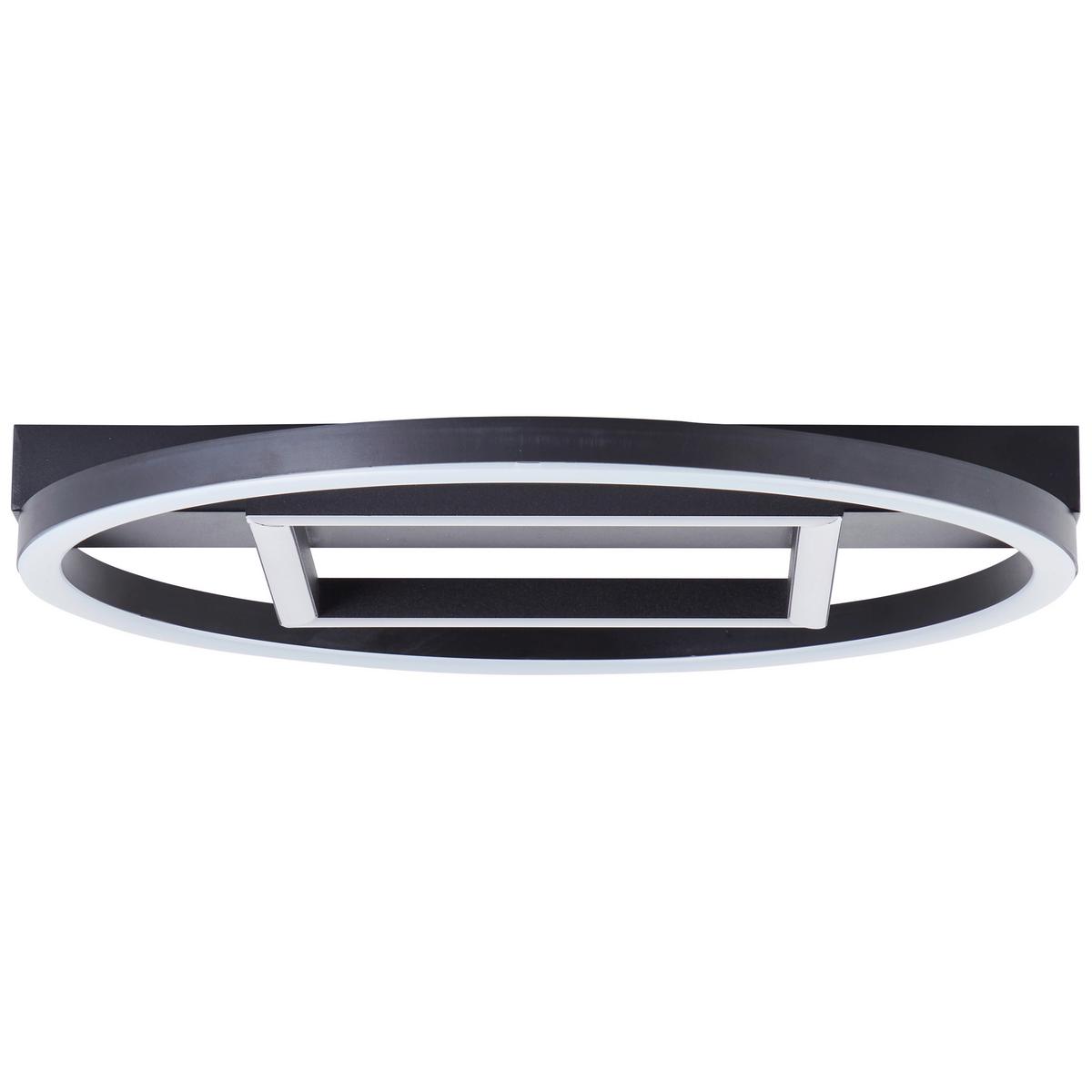 LED-Paneel Maureen Schwarz max. 24 Watt - Schwarz, Design, Kunststoff/Metall (5/37/37cm) - Brilliant