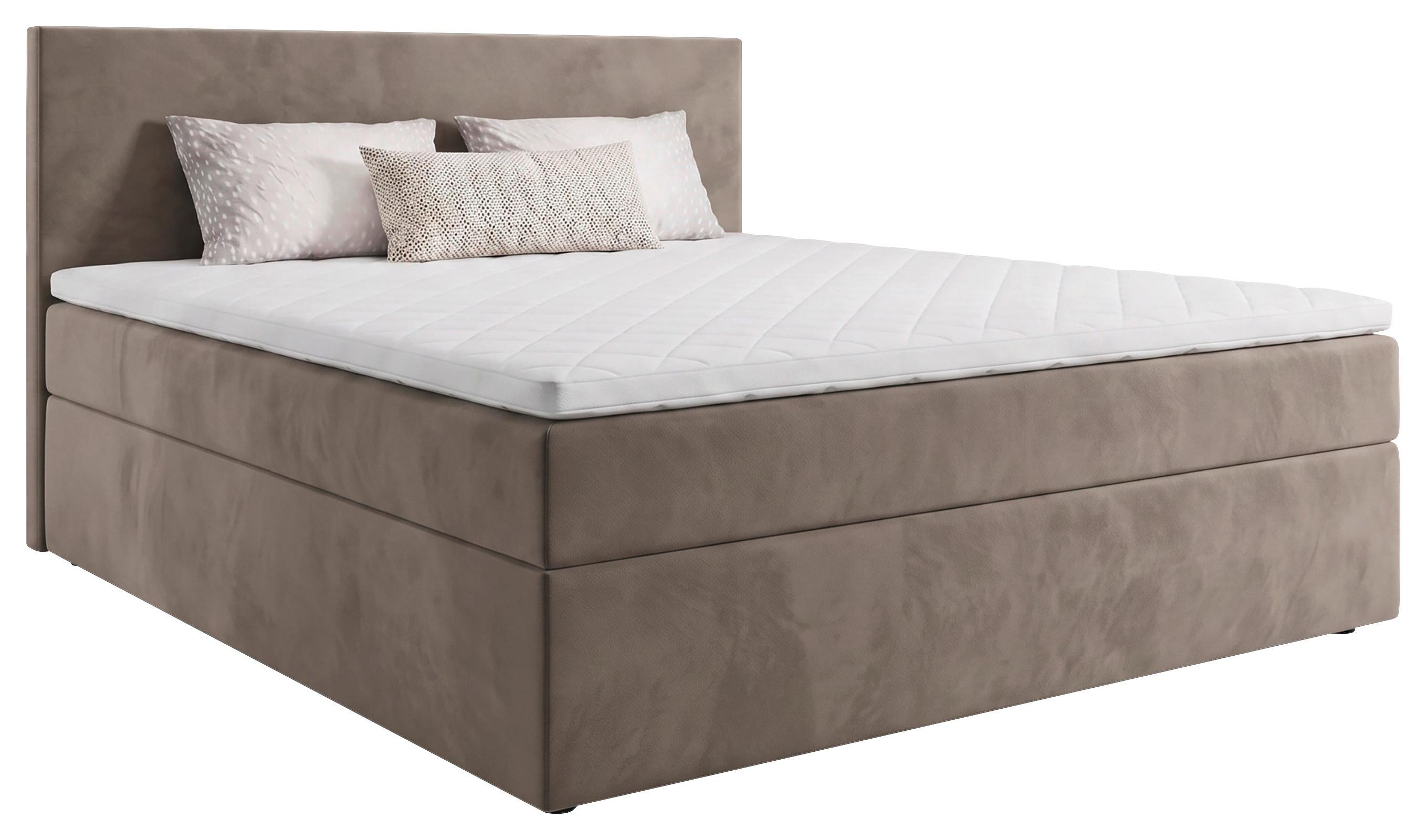 Boxbett Jupiter Plus Beige ca. 140x200cm - Beige/Schwarz, KONVENTIONELL, Holz/Kunststoff (140/200cm) - Based