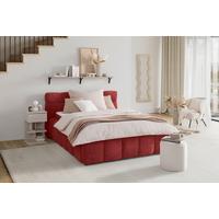 Polsterbett Monte Rot ca. 120x200cm - Rot/Schwarz, KONVENTIONELL, Kunststoff/Textil (120/200cm) - Based