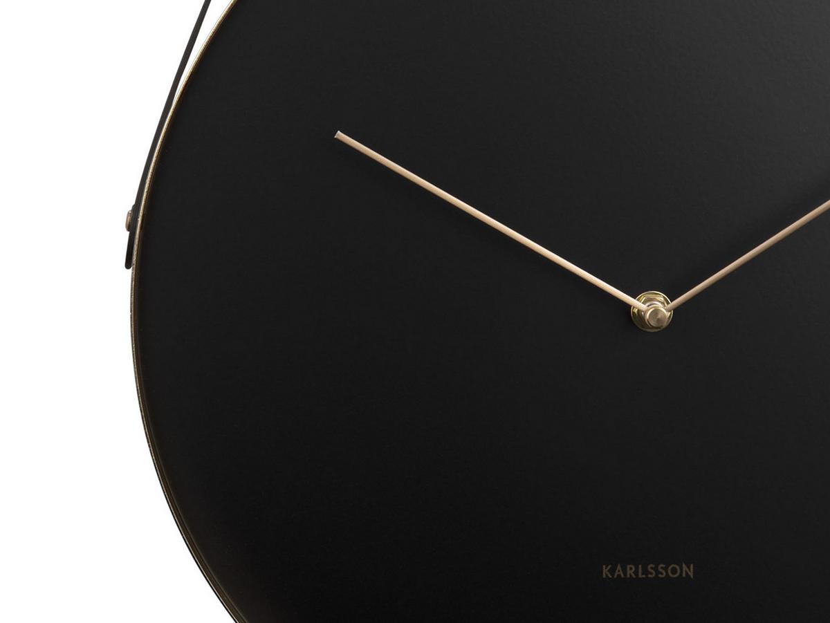 ZEGAR ŚCIENNY KA5767BK - czarny/kolor złoty, Trend, metal/szkło (34cm) - Karlsson