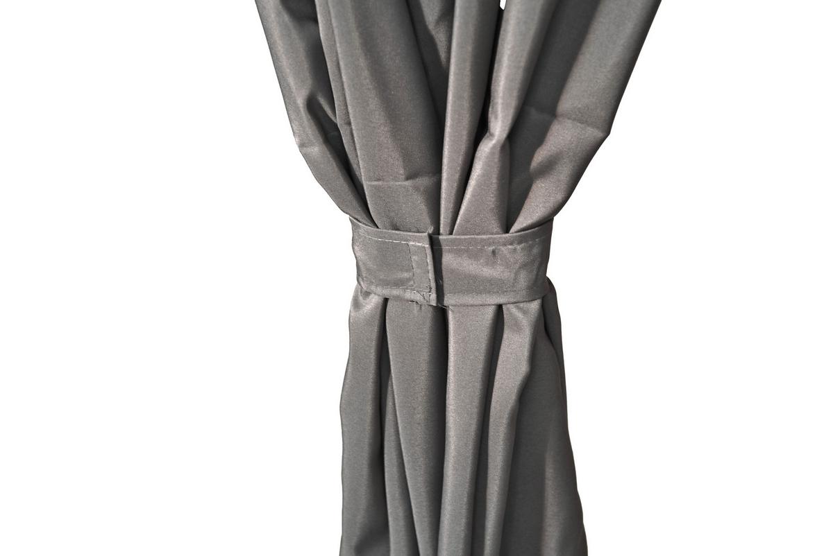 Pavillon Kama Anthrazit/Schwarz - Anthrazit/Schwarz, Basics, Kunststoff (360/270/300cm) - Gardenson