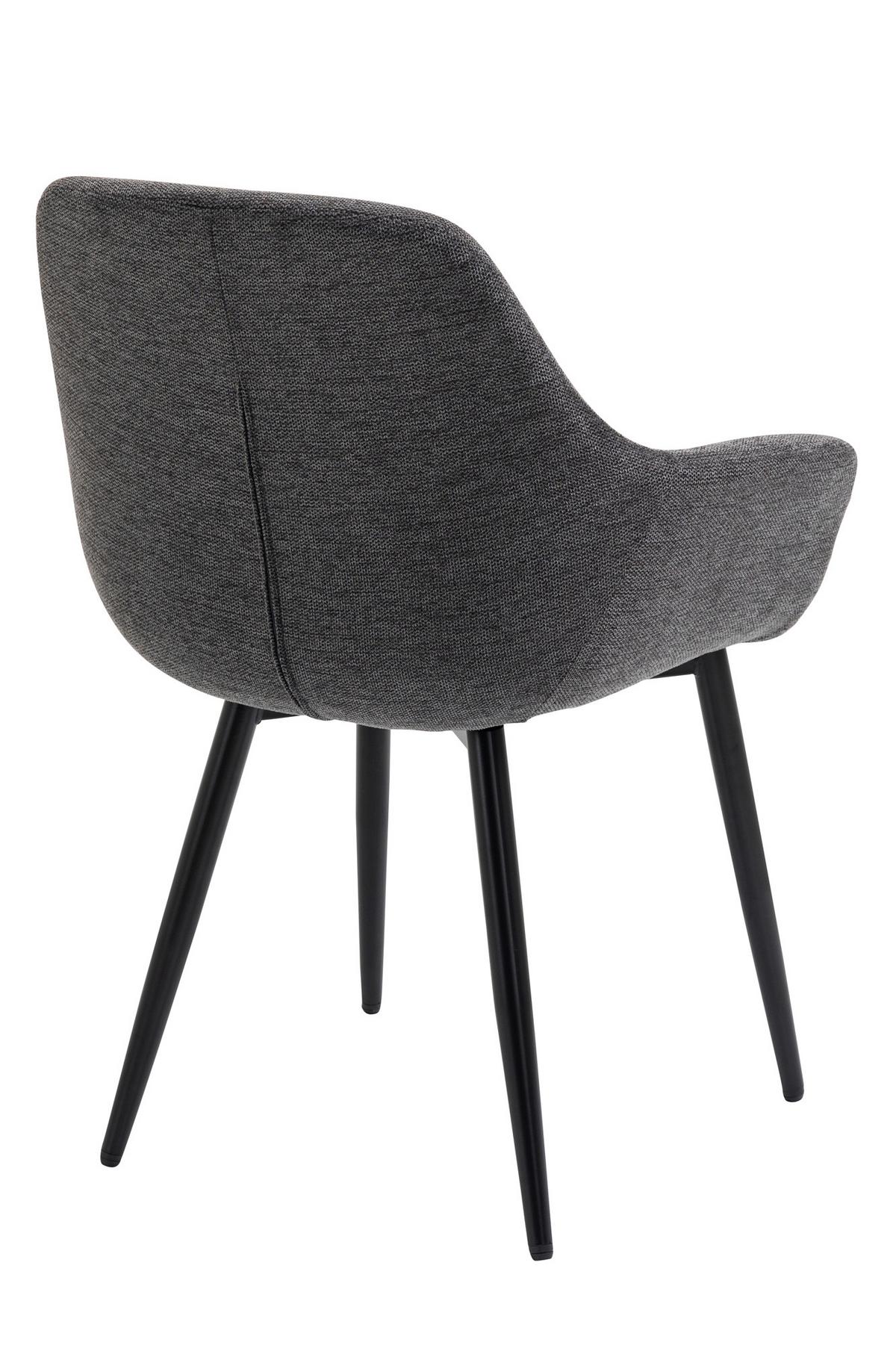 Set Naslanjačev Lena, Antracit, 2-Delni - črna/antracit, Moderno, kovina/tekstil (64/86/59cm) - Livetastic