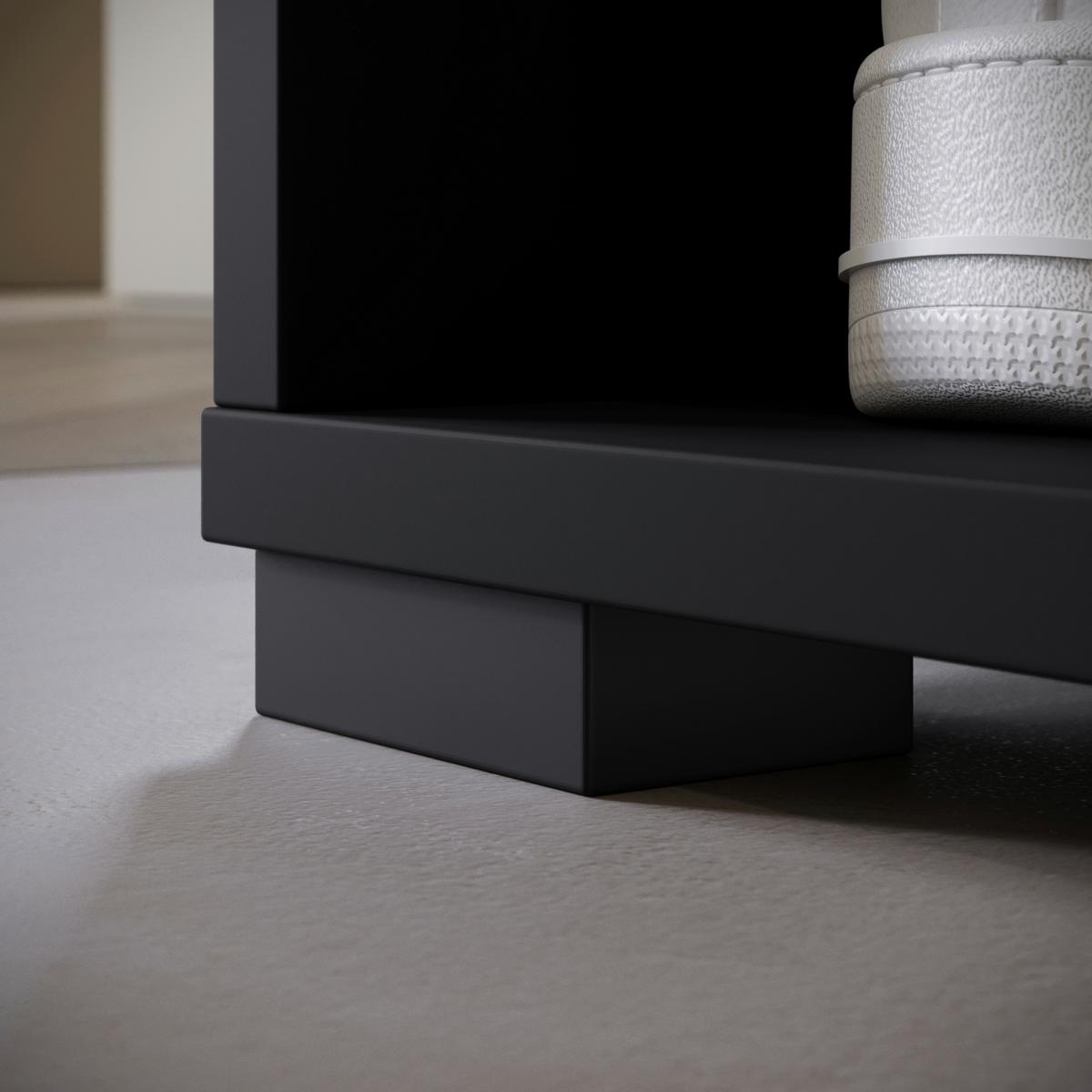 Garderobe Dino ca. 90x190 cm Schwarz - Schwarz, Trend, Holzwerkstoff (90/190/33cm) - MID.YOU