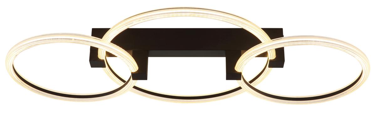 Led Stropna Svjetiljka Fletcher - bijela/prozirno, Design, metal/plastika (76,1/38/11,5cm) - Globo