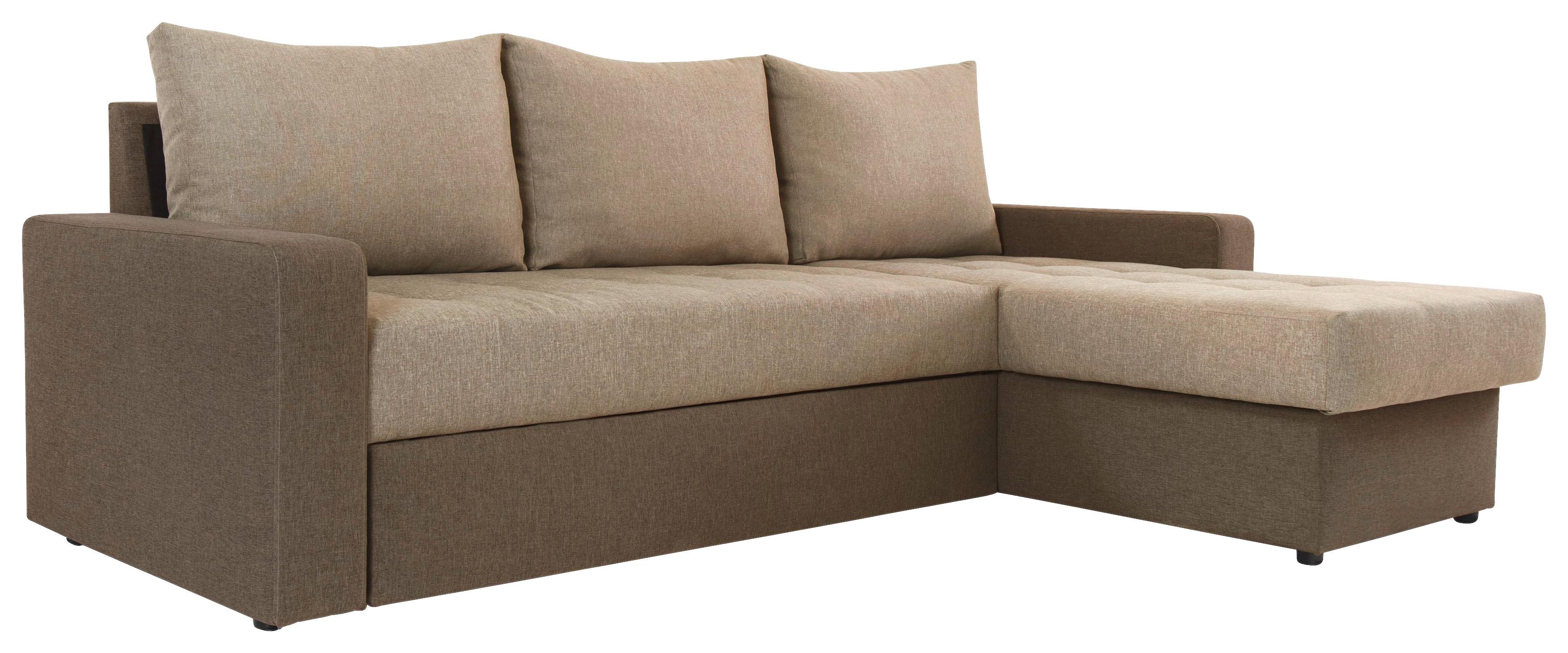 Sedežna Garnitura Atlanta, Z Ležiščem - črna/rjava, Moderno, tekstil (230/160cm) - Modern Living