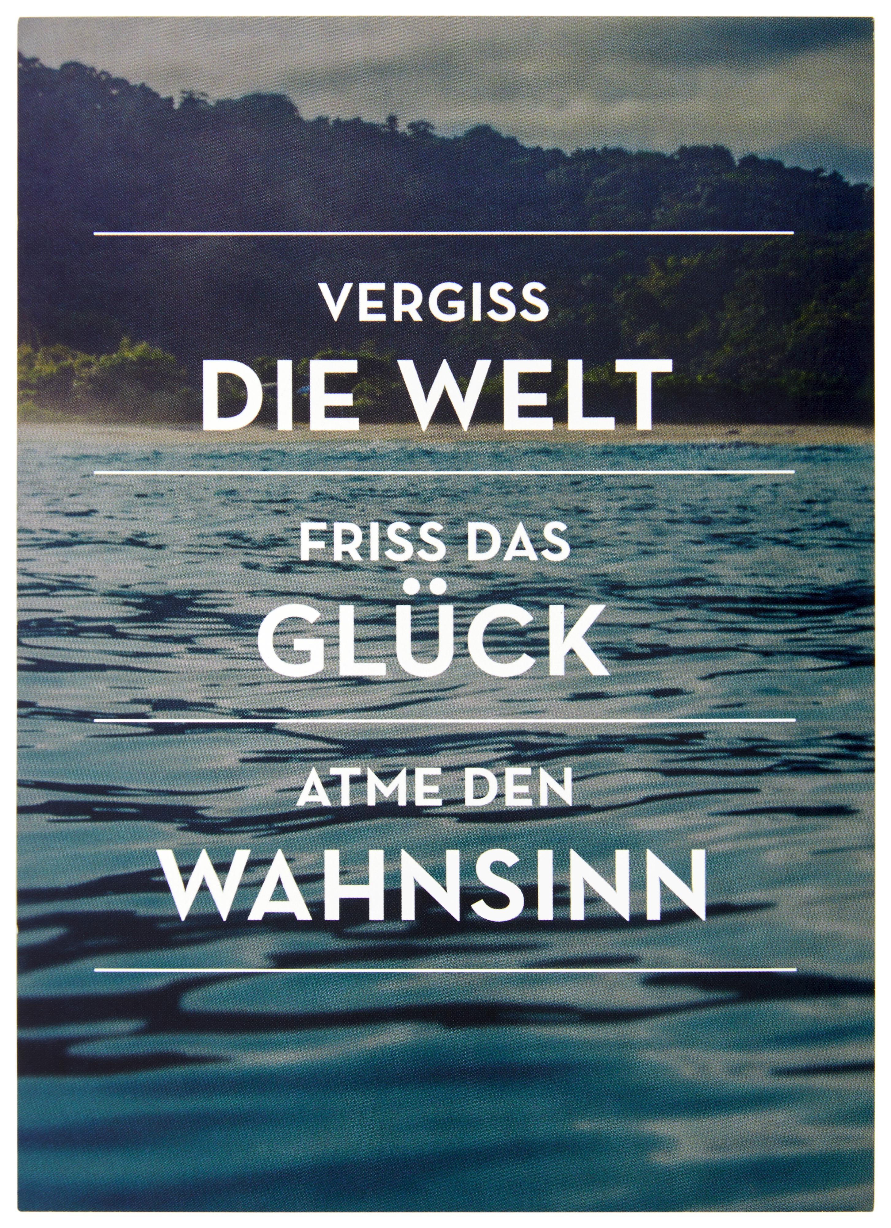 Postkarte Statements in Dunkelgrün - Dunkelgrün, Papier (10,5/14,8cm) - VS Visual Statements