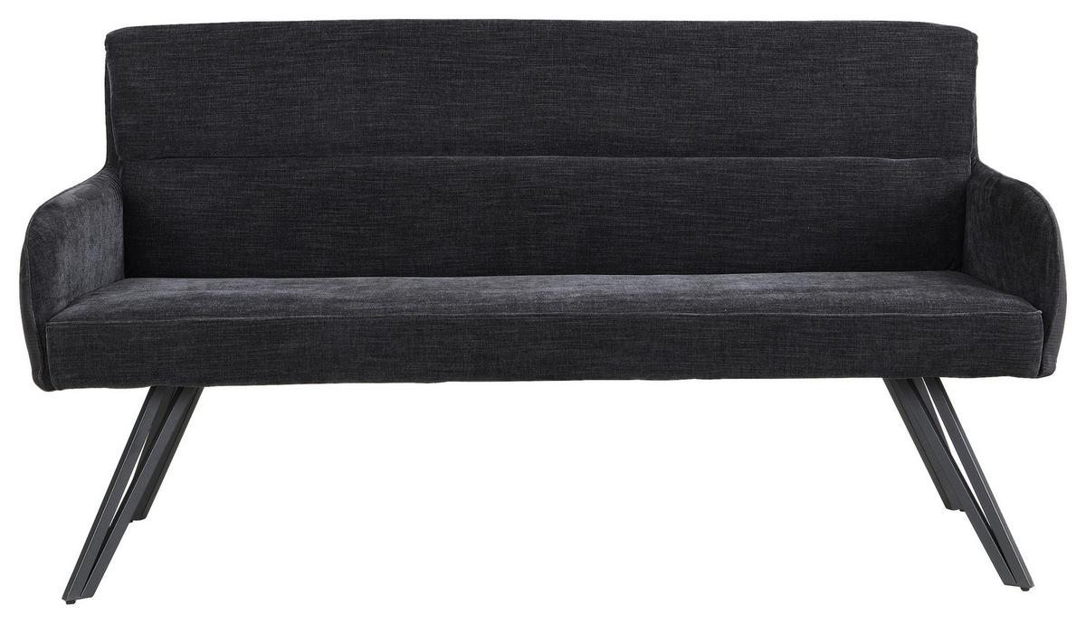 SITZBANK TINO - Schwarz, MODERN, Textil/Metall (160/94/67cm) - MID.YOU