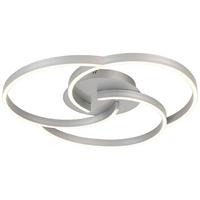 LAMPA SUFITOWA LED KERSTIN - kolor srebrny, Trend, tworzywo sztuczne/metal (50/7,5cm) - Novel