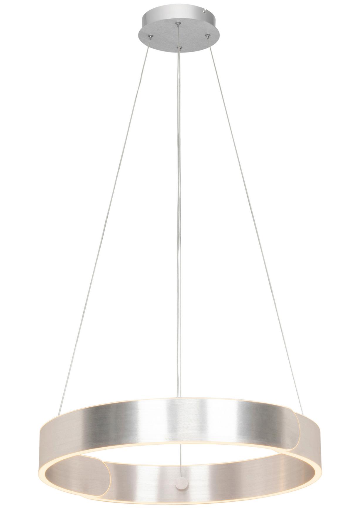 LAMPA WISZĄCA LED OTIS *DK* - kolor aluminiowy, Design, metal (63/64/150cm) - Dieter Knoll