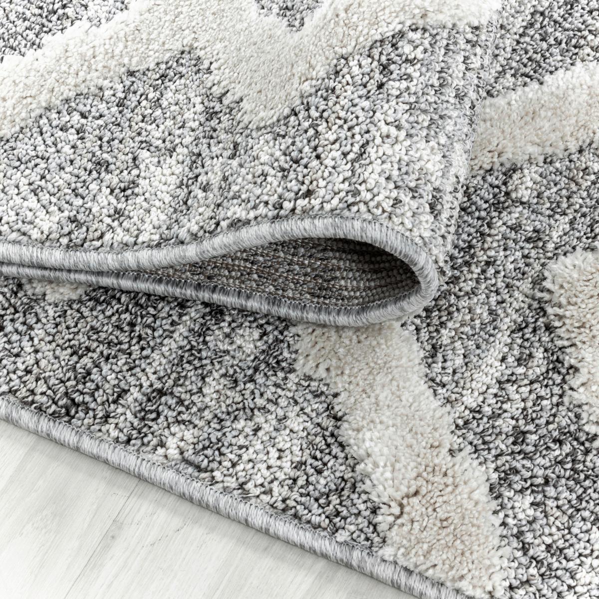 Webteppich Pisa Grau ca. 80x250cm - Grau, KONVENTIONELL, Textil (80/250cm)
