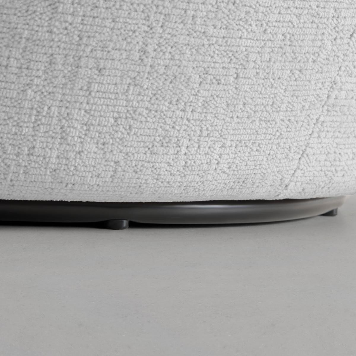 Sessel Jasima Hellgrau drehbar - Hellgrau/Schwarz, MODERN, Textil/Metall (77/81/85cm) - Premium Living