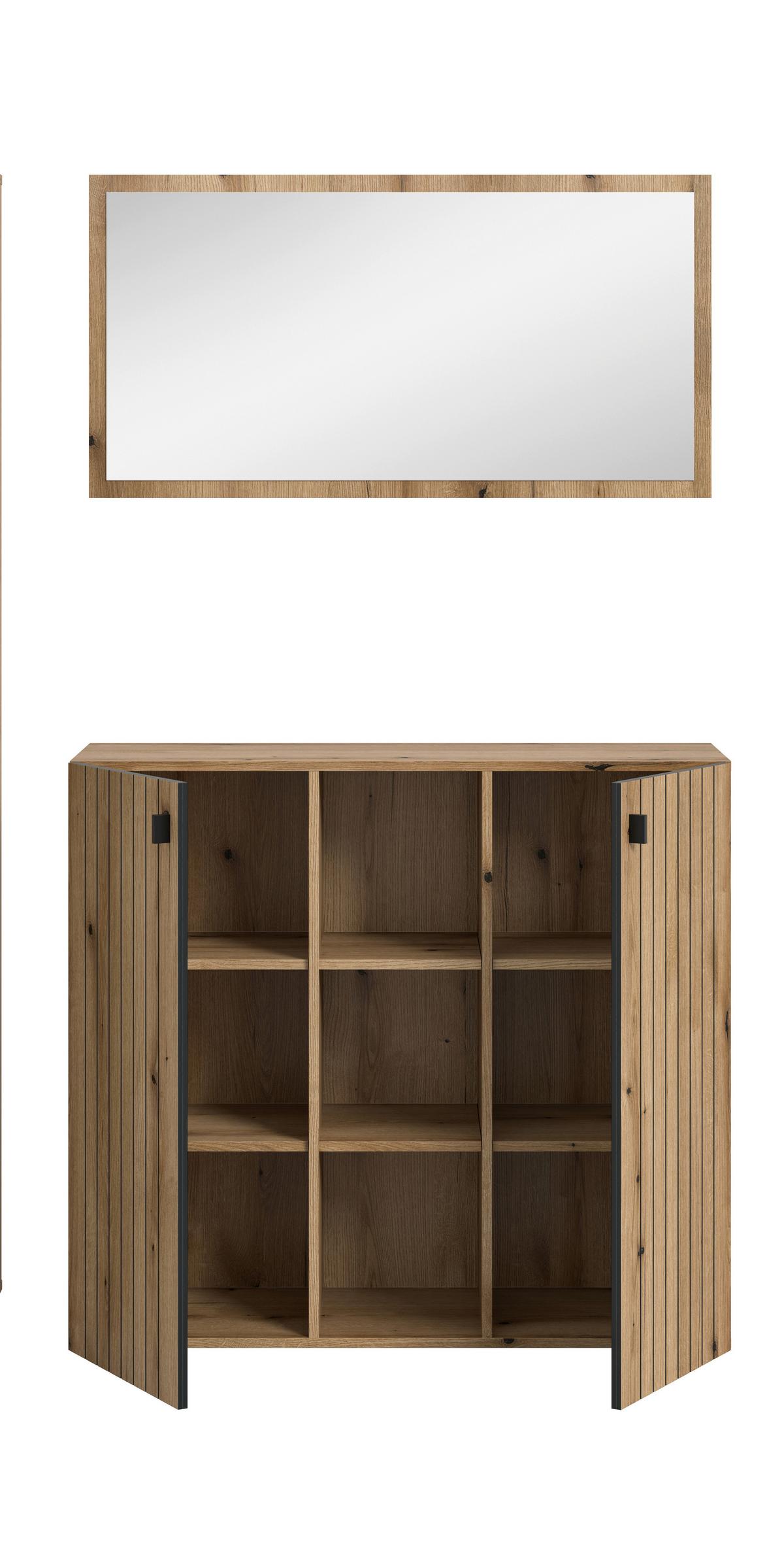 GARDEROBE STATION - Eichefarben, Design, Holzwerkstoff (106/192/37cm) - MID.YOU