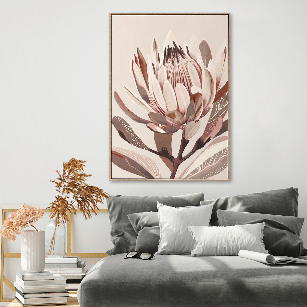 Tablou cu ramă Denise cca. 100x140 cm - bej/culoare natur, Modern, plastic/lemn (100/140cm) - Premium Living
