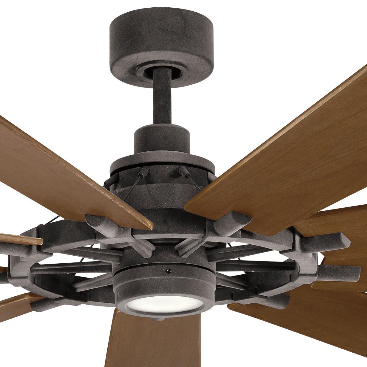 Stropni Ventilator Klf-Gentry-85-Wz - boje oraha/boje cinka, Natur, staklo/drvo (216/42cm)