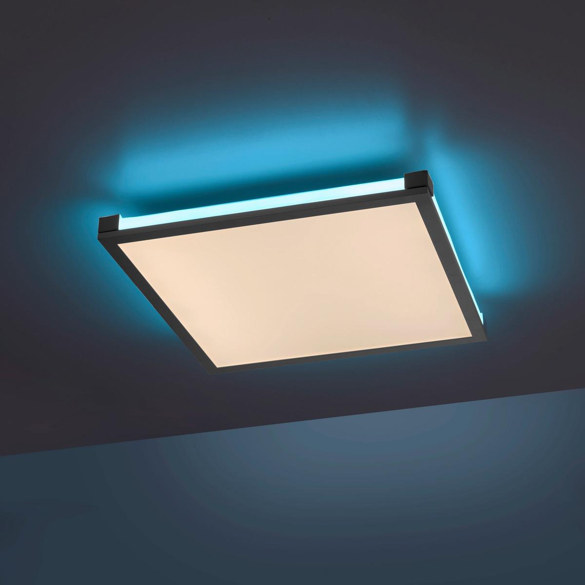 LED-Paneel Mario Schwarz max. 24 Watt - Schwarz, Basics, Kunststoff/Metall (45/45/7,1cm)