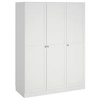 Omara S Klasičnimi Vrati Billund, Bela - srebrne barve/bela, Moderno, kovina/leseni material (147/200/61,7cm) - MID.YOU