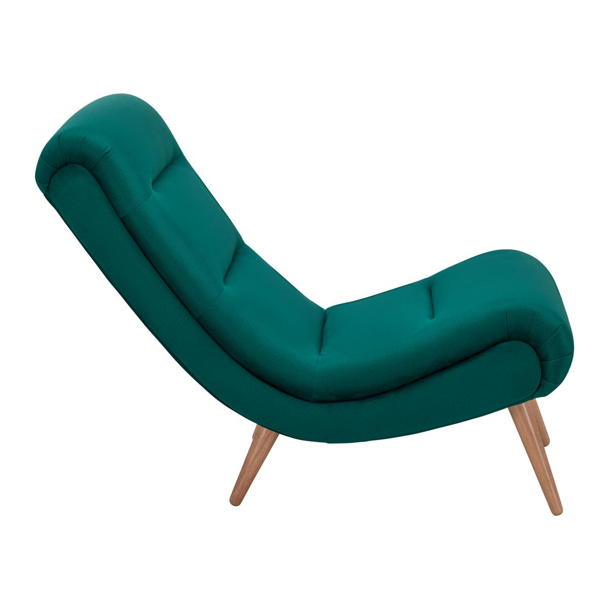 Sessel Jan Grün Samt - Naturfarben/Grün, MODERN, Holz/Textil (74/102/90cm) - Bessagi Home