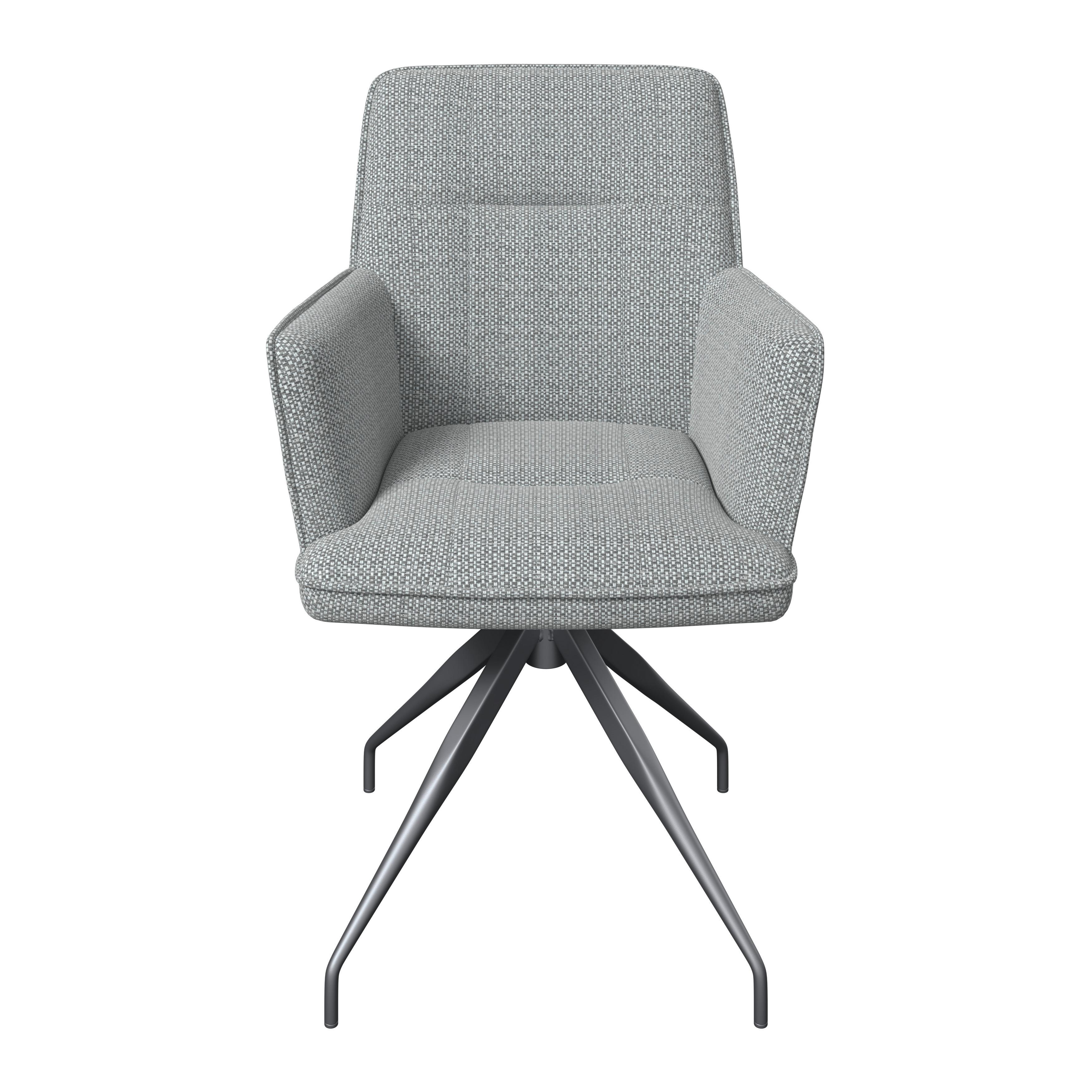UTESTOL GLAMOUR - beige/antracit, Modern, metall/textil (62/62/87cm) - Mömax