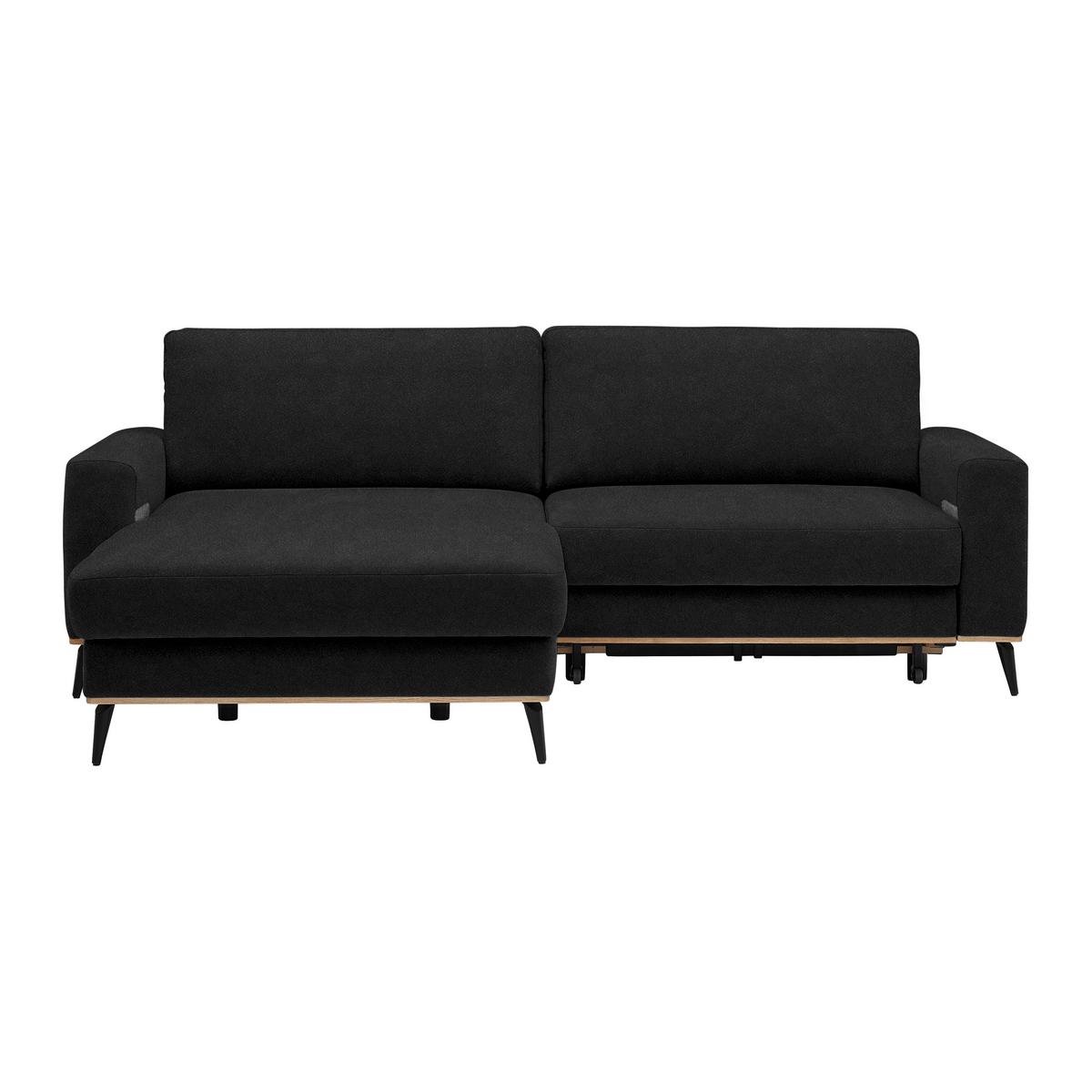Wohnlandschaft Romeo Schwarz - Schwarz, KONVENTIONELL, Textil/Metall (167/87/234cm) - Zandiara