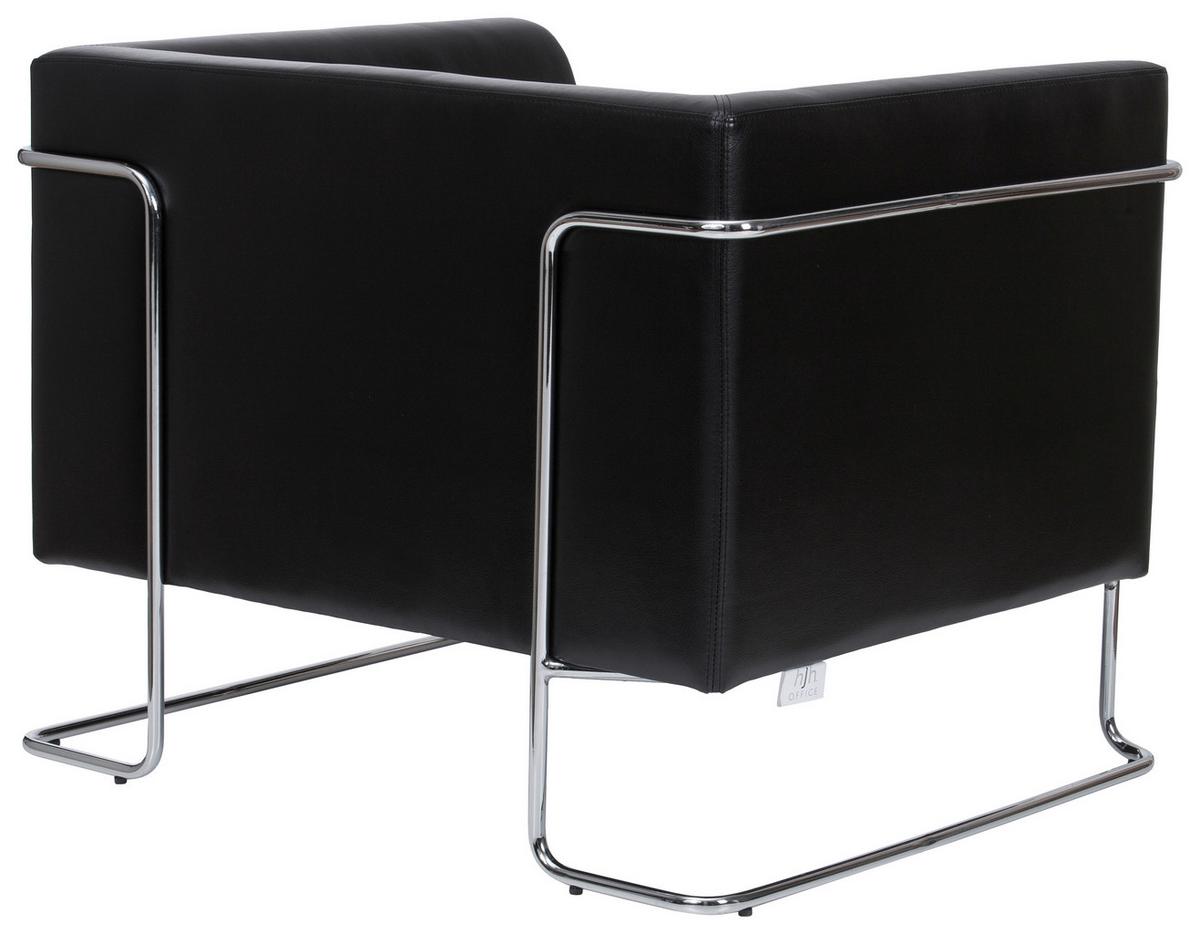 Fotelj Curacao, Črna - barve kroma/črna, Moderno, kovina/tekstil (88/74/74cm) - MID.YOU