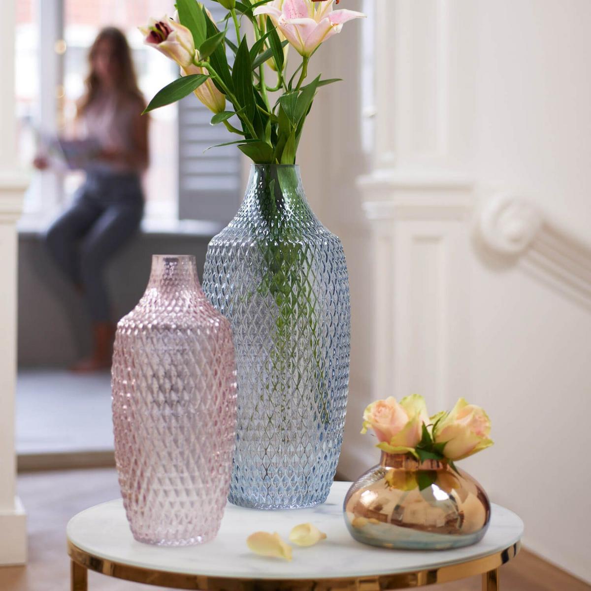 Vase Violett - Violett, Basics, Glas (12,5/30cm) - Leonardo