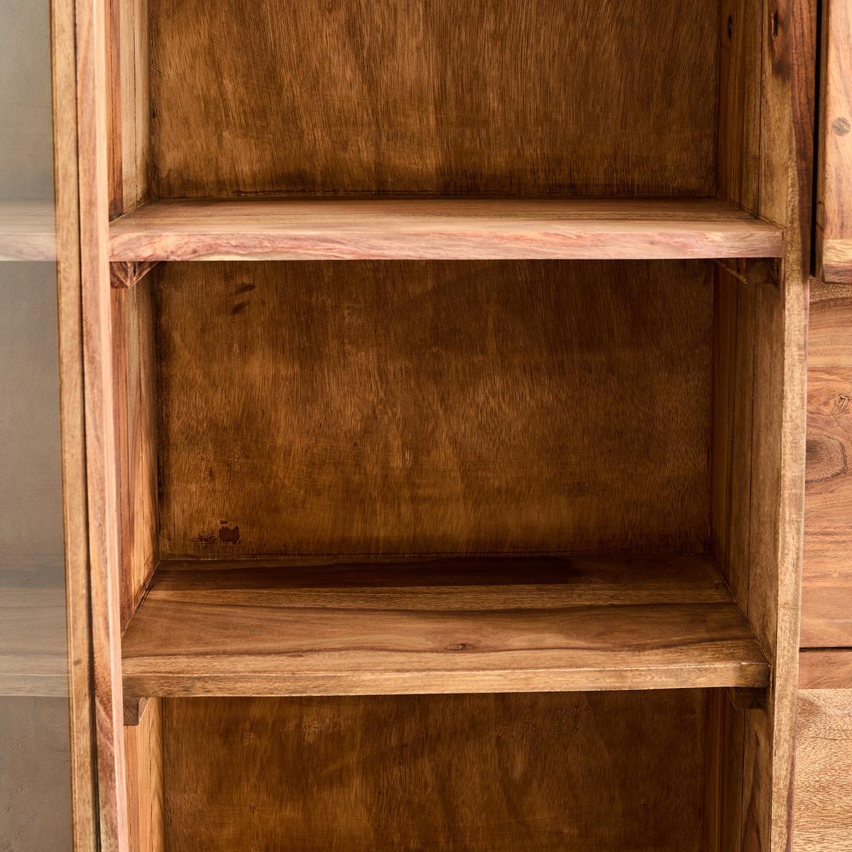 MEBLOŚCIANKA DO SALONU KALKUTA - kolor palisandrowy, Konventionell, drewno (265/175/40cm) - Livetastic