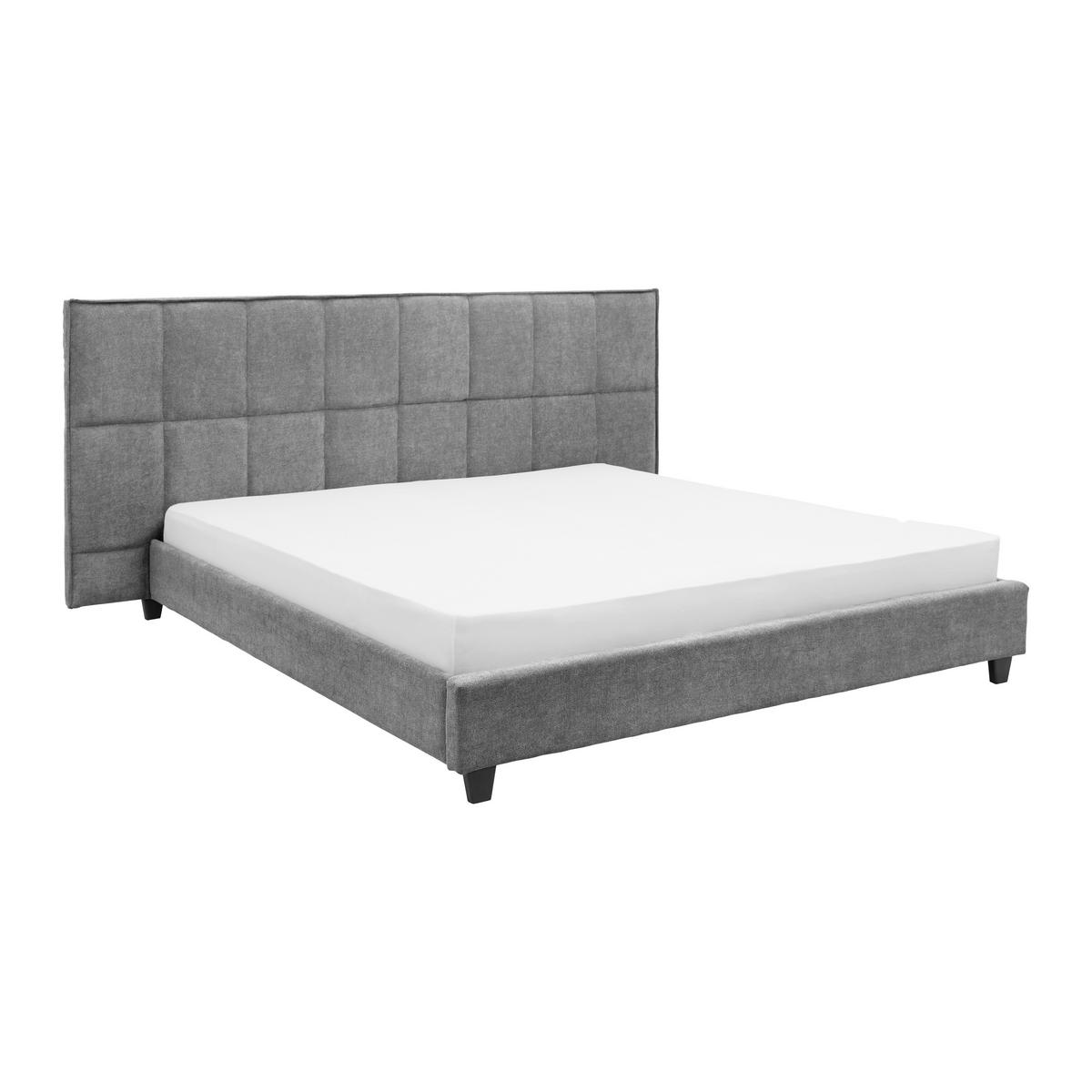 Pat tapițat Valeria cca 180X200 cm gri - gri, Modern, lemn/textil (180/200cm) - Bessagi Home