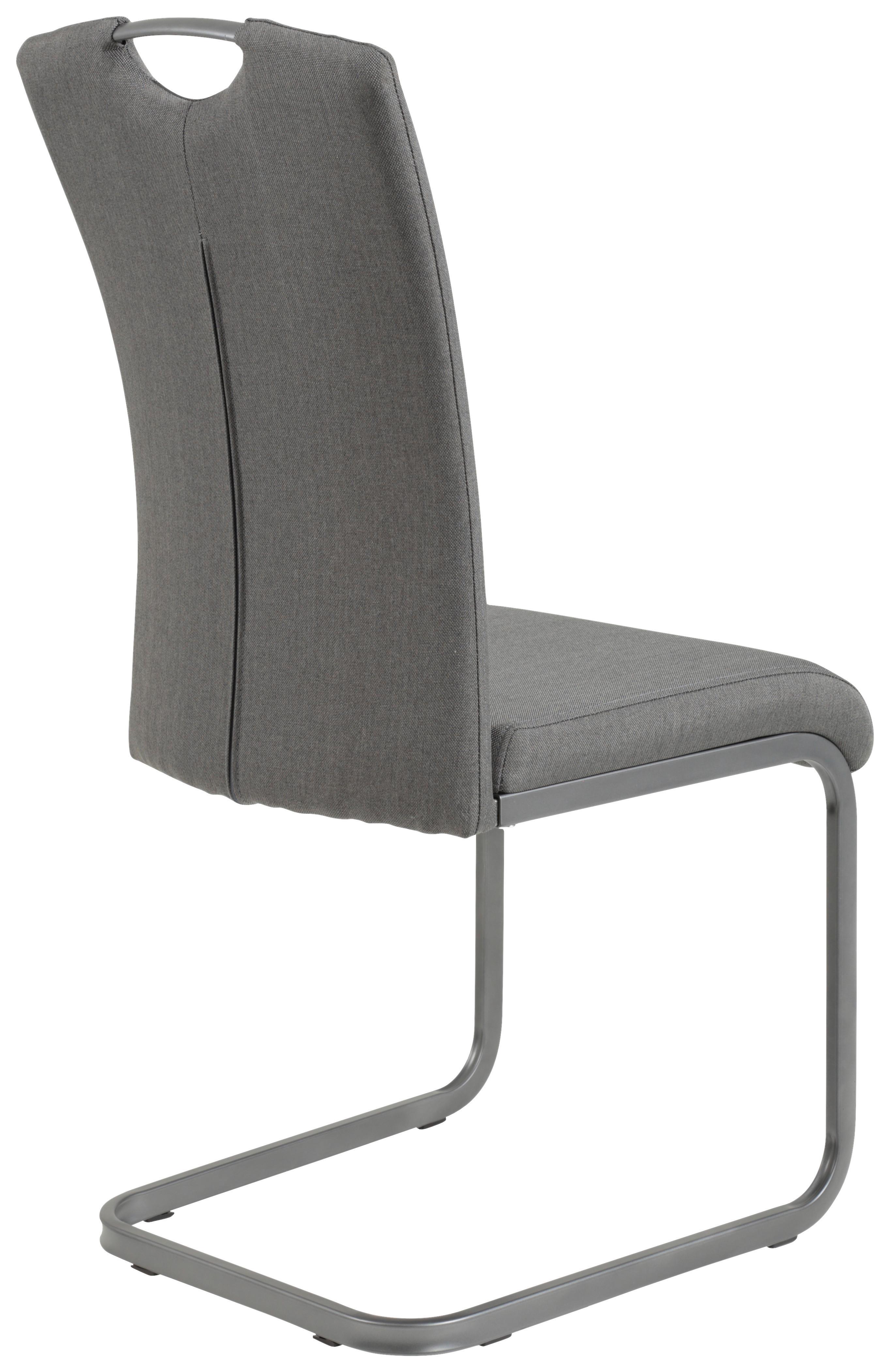 SCHWINGSTUHL-SET AMBER 2 S - Anthrazit/Grau, MODERN, Textil/Metall (43/98/56cm) - MID.YOU