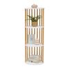 HYLLA ZORA -EXKLUSIV- - vit/naturfärgad, Modern, trämaterial/naturmaterial (40/114/40cm) - Mömax