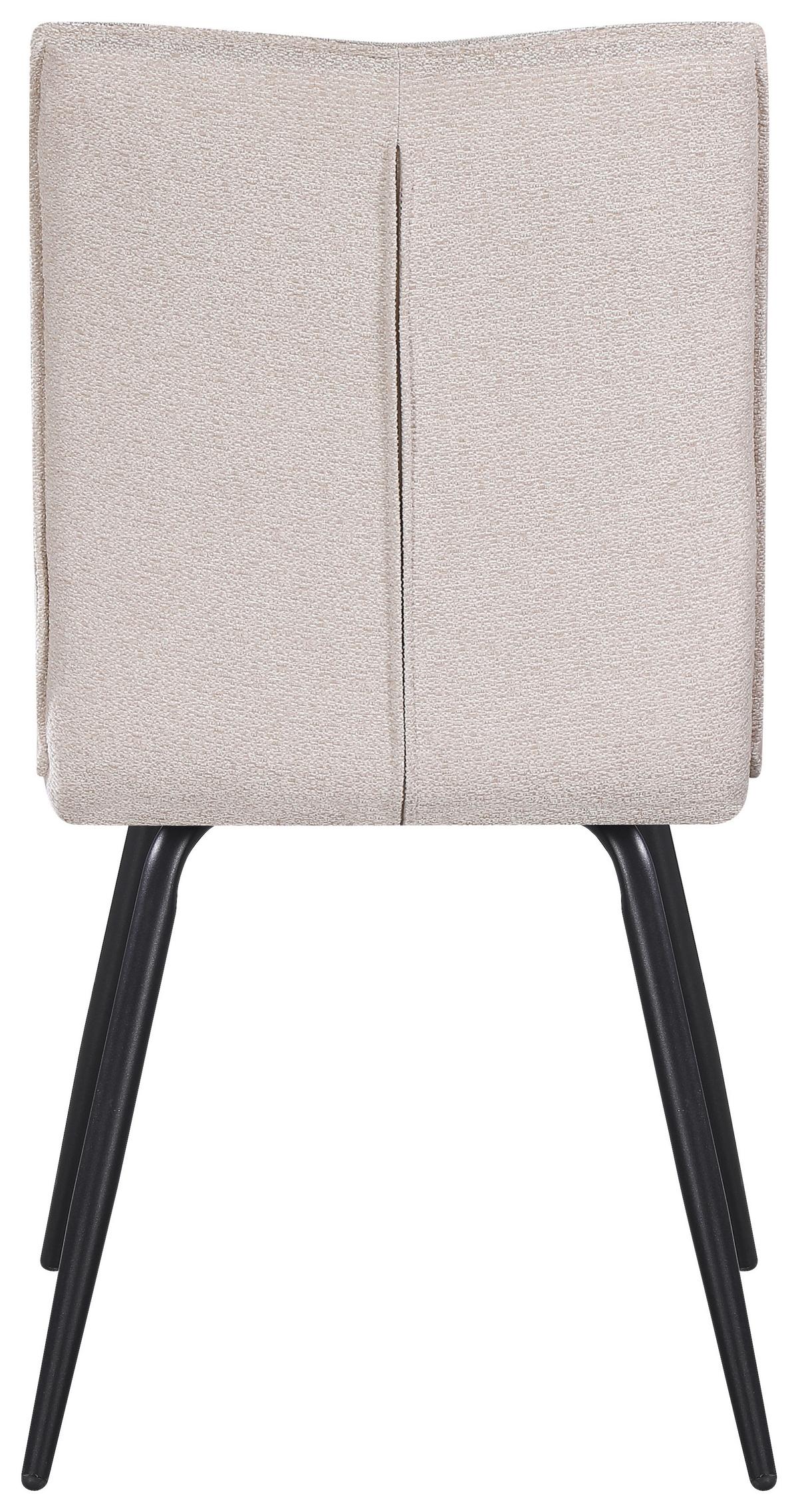 Stuhl Nova Beige - Beige/Schwarz, MODERN, Textil/Metall (47/88/63cm) - Premium Living