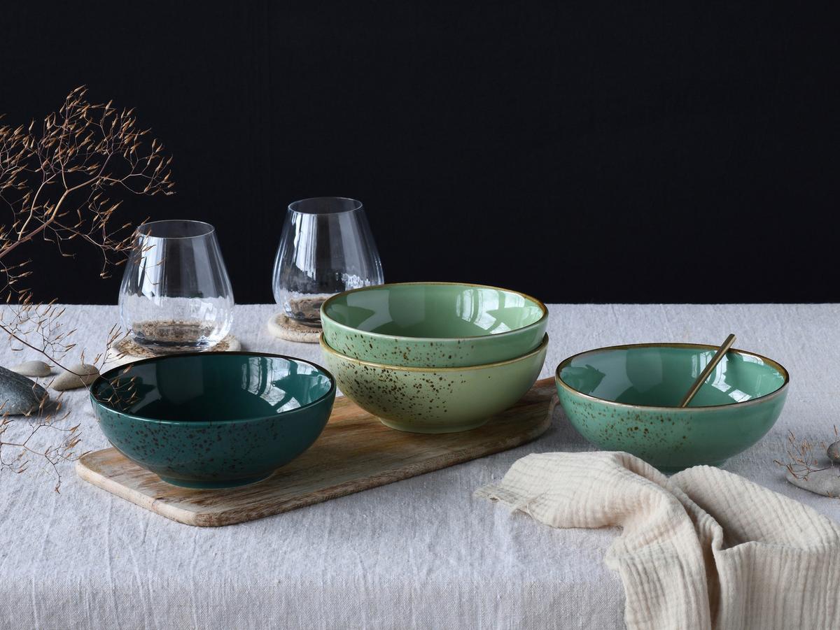 Set Posod Green Life, 4-Delni - zelena, Design, keramika (16,5cm) - Creatable