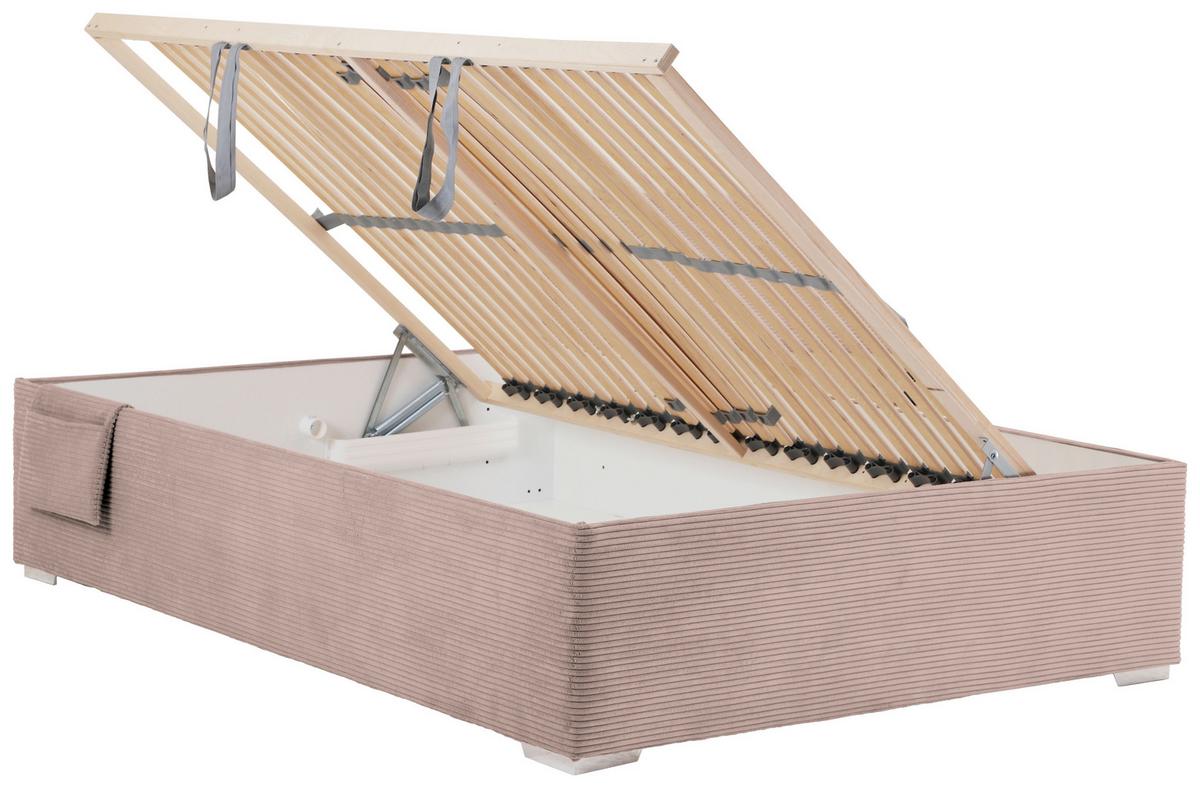 Bett Remi Pink ca. 140x200cm - Chromfarben/Pink, KONVENTIONELL, Holz/Kunststoff (140/200cm) - Mömax