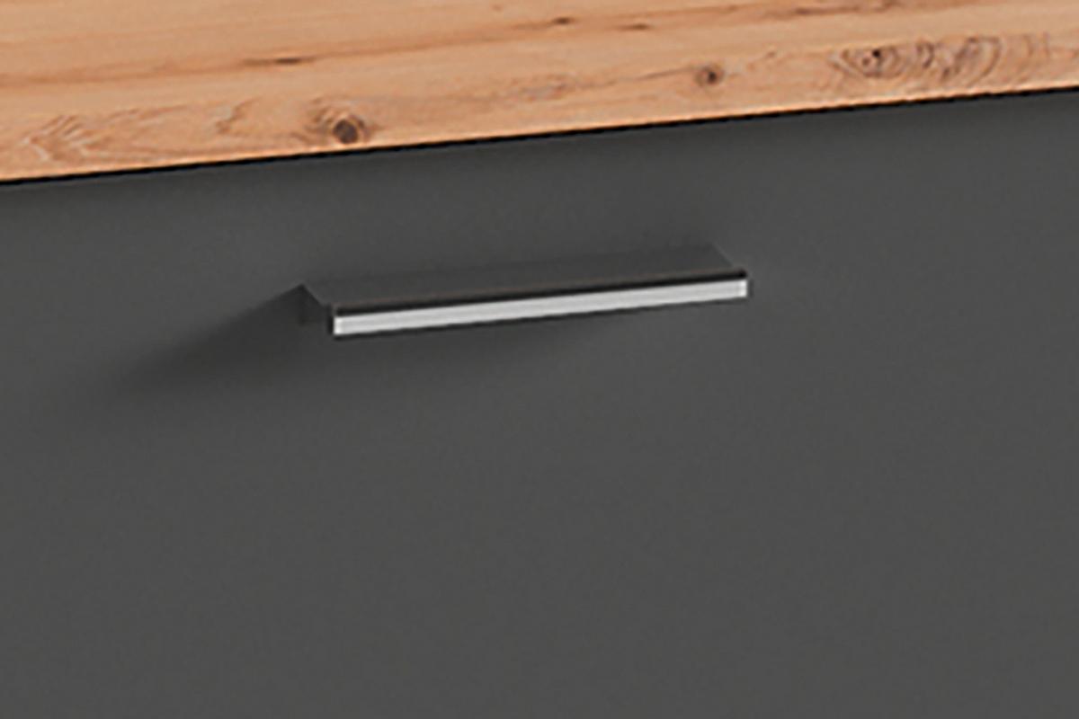 Garderobenbank Ben Eiche Artisan/Anthrazit - Anthrazit/Silberfarben, MODERN, Holzwerkstoff/Kunststoff (60/48/35cm) - MID.YOU