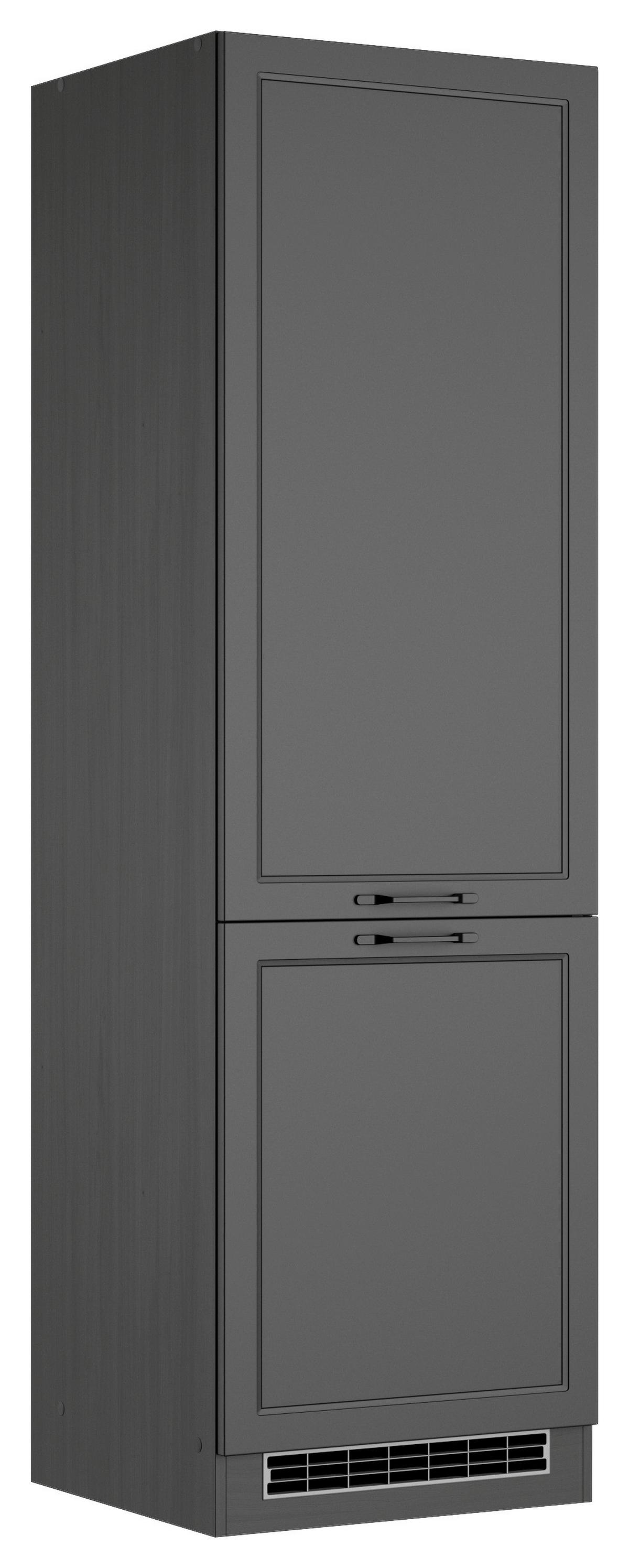 Geräteumbauschrank Meran ca. 60x200x60 cm Grau - Schwarz/Grau, LIFESTYLE, Holzwerkstoff/Metall (60/200/60cm) - Held