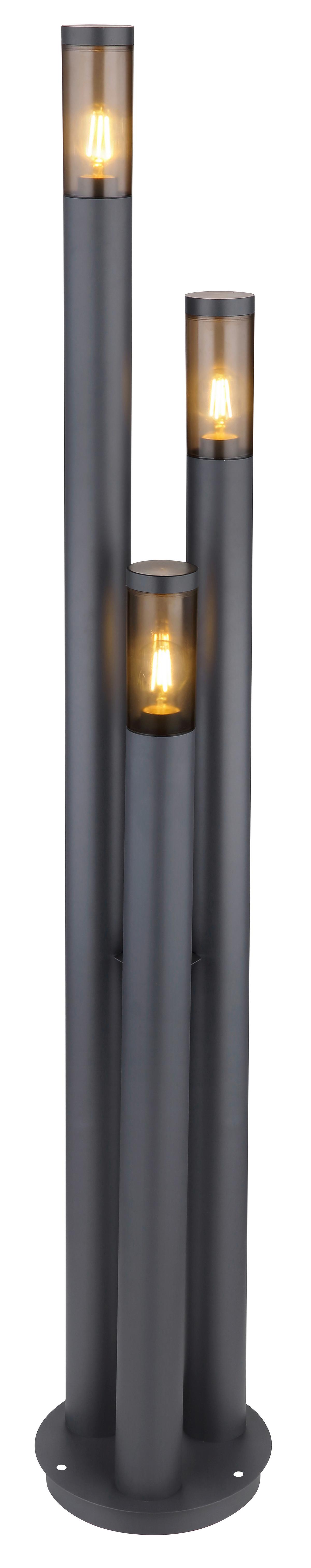 Zunanja Svetilka Boston, 23 W - siva/antracit, Design, kovina/umetna masa (28/170cm) - Globo