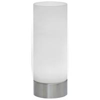 LAMPA STOŁOWA LED CANDLE - biały/kolor niklowy, Konventionell, metal/szkło (8/21,5cm) - Novel