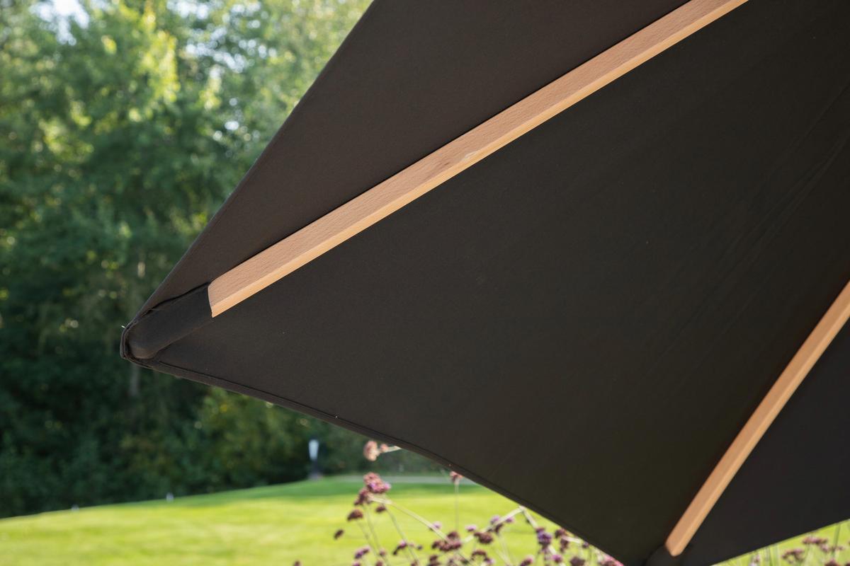 Sonnenschirm Corypho ca. 250x232 cm Schwarz - Schwarz, KONVENTIONELL (250/232cm) - Gardenson