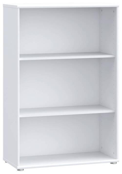 REGAŁ TEMPRA 2 - biały/kolor aluminiowy, Design, materiał drewnopochodny (73,7/111,1/34,8cm)