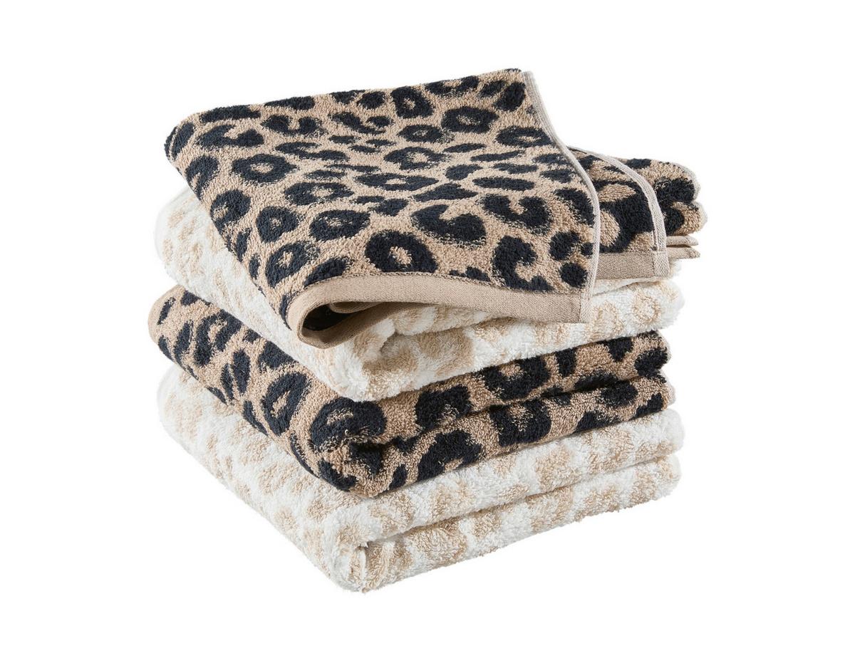 ZESTAW RĘCZNIKÓW DLA GOŚCI LEO - beżowy, Trend, tkanina (30/50cm) - Dieter Knoll