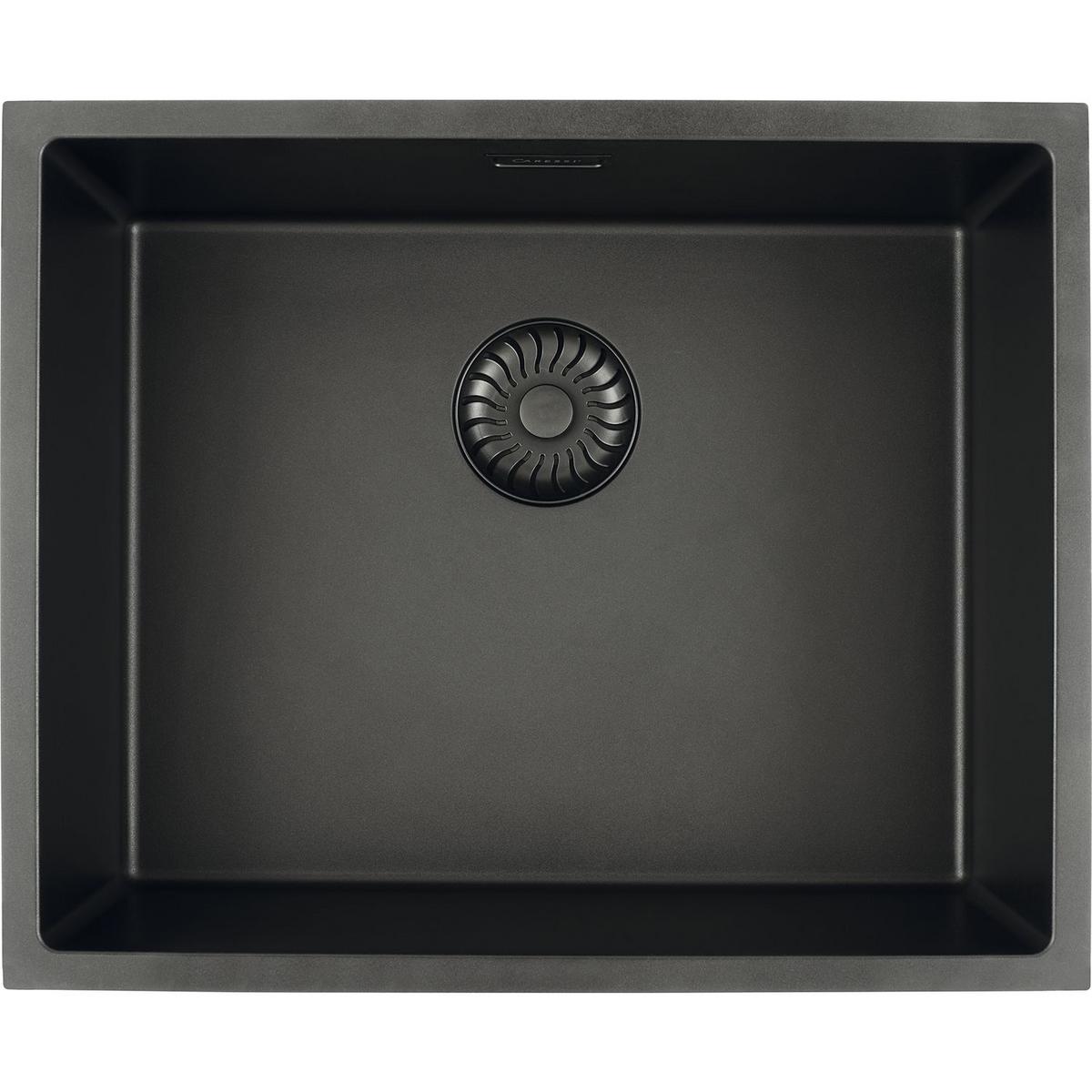 Spüle Solido2D Typ:113520622 schwarz - Schwarz, MODERN, Naturmaterialien (55/45cm)