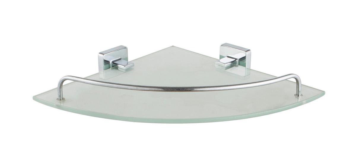 Üveg Sarokpolc Solo - Konventionell, Üveg/fém (34/4,5/24cm)