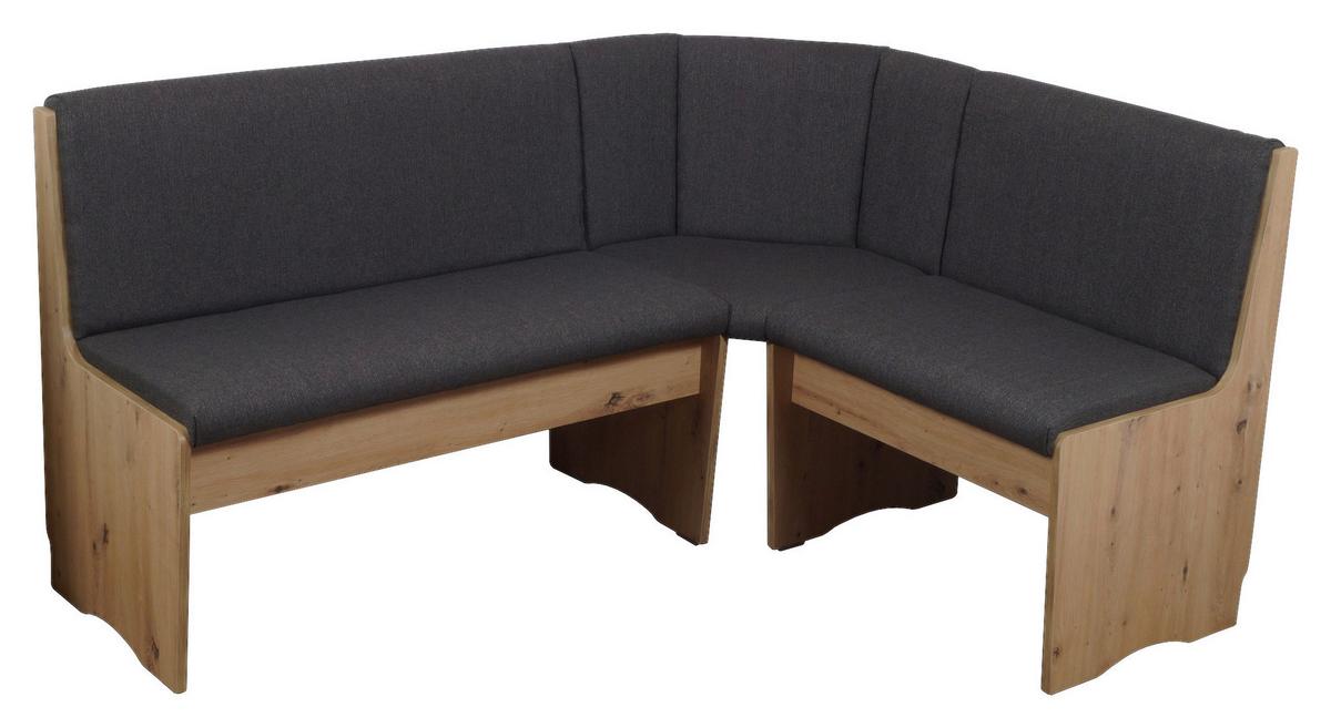 Eckbankgruppe Duisburg 4-tlg. Eiche Artisan/Grau - Dunkelgrau/Eiche Artisan, KONVENTIONELL, Holz/Holzwerkstoff (125/165cm) - P & B