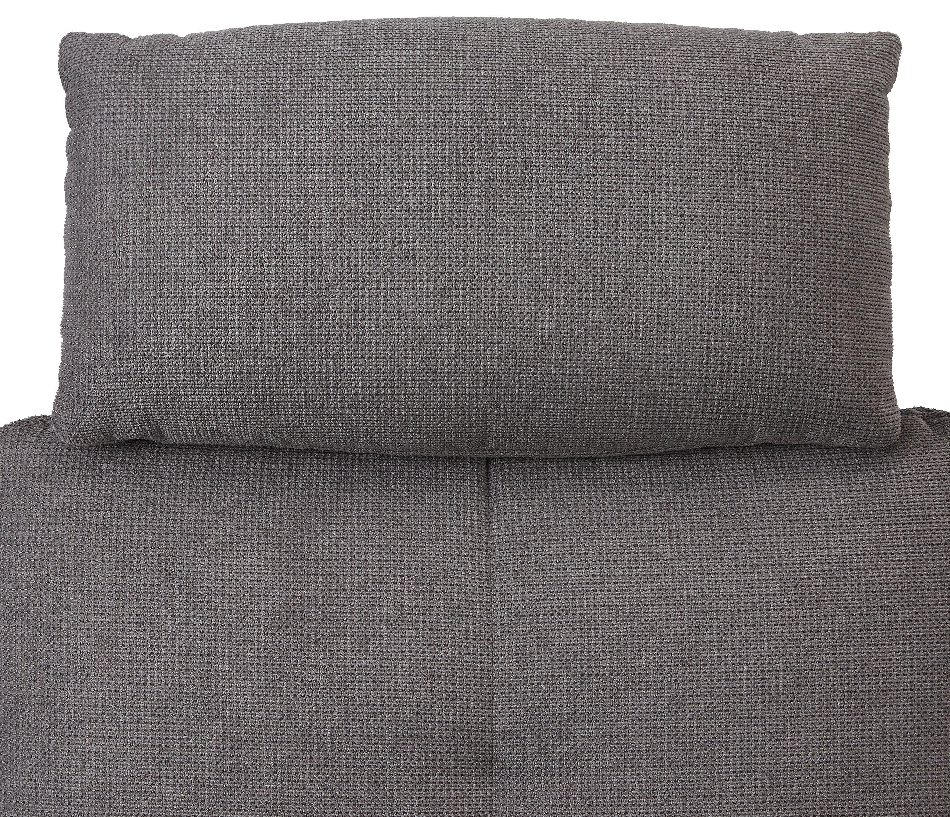 Nackenstütze in Grau - Dunkelgrau, Textil/Metall (52cm) - Premium Living