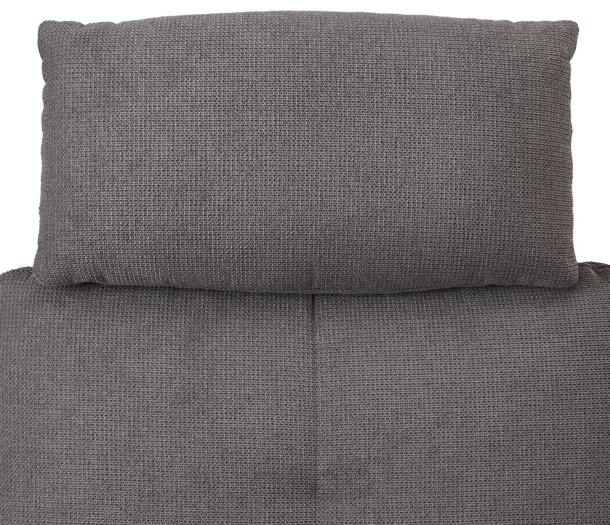 Nackenstütze in Grau - Dunkelgrau, Textil/Metall (52cm) - Premium Living