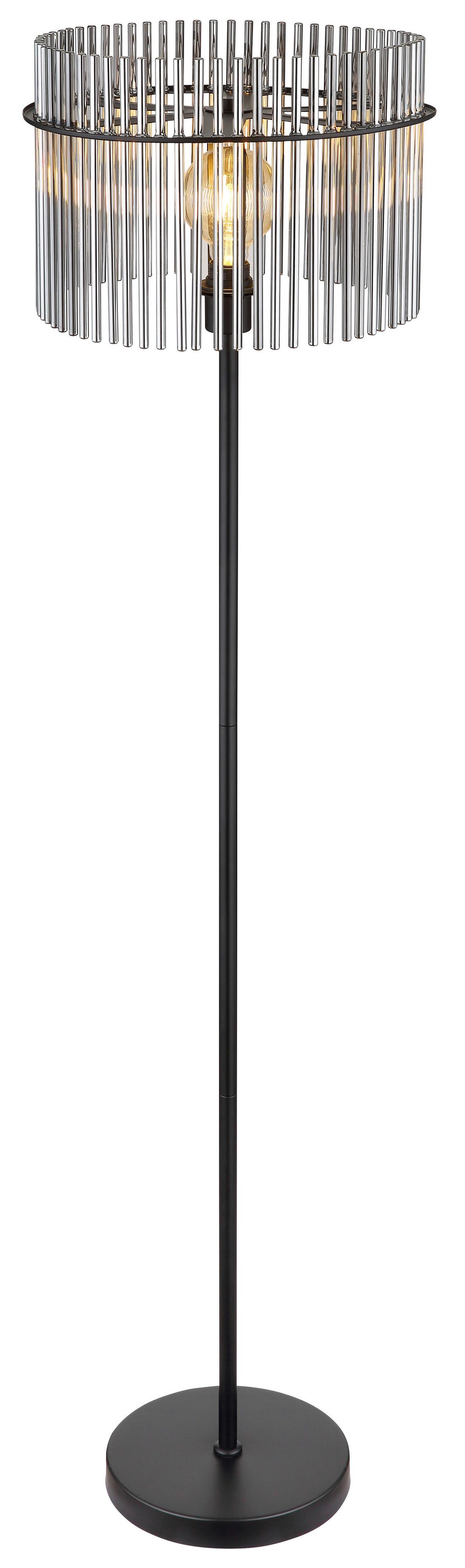 STEHLEUCHTE 15698S - Schwarz, Konventionell, Glas/Metall (38/152cm) - Globo